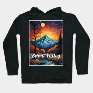 Snow Valley California USA ski Hoodie